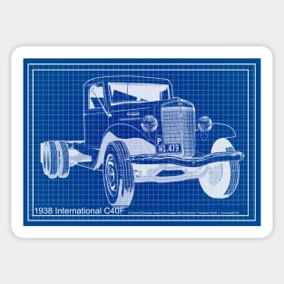 1938 International C40F truck Sticker